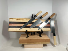 Load image into Gallery viewer, Live edge Magnetic Knife Block