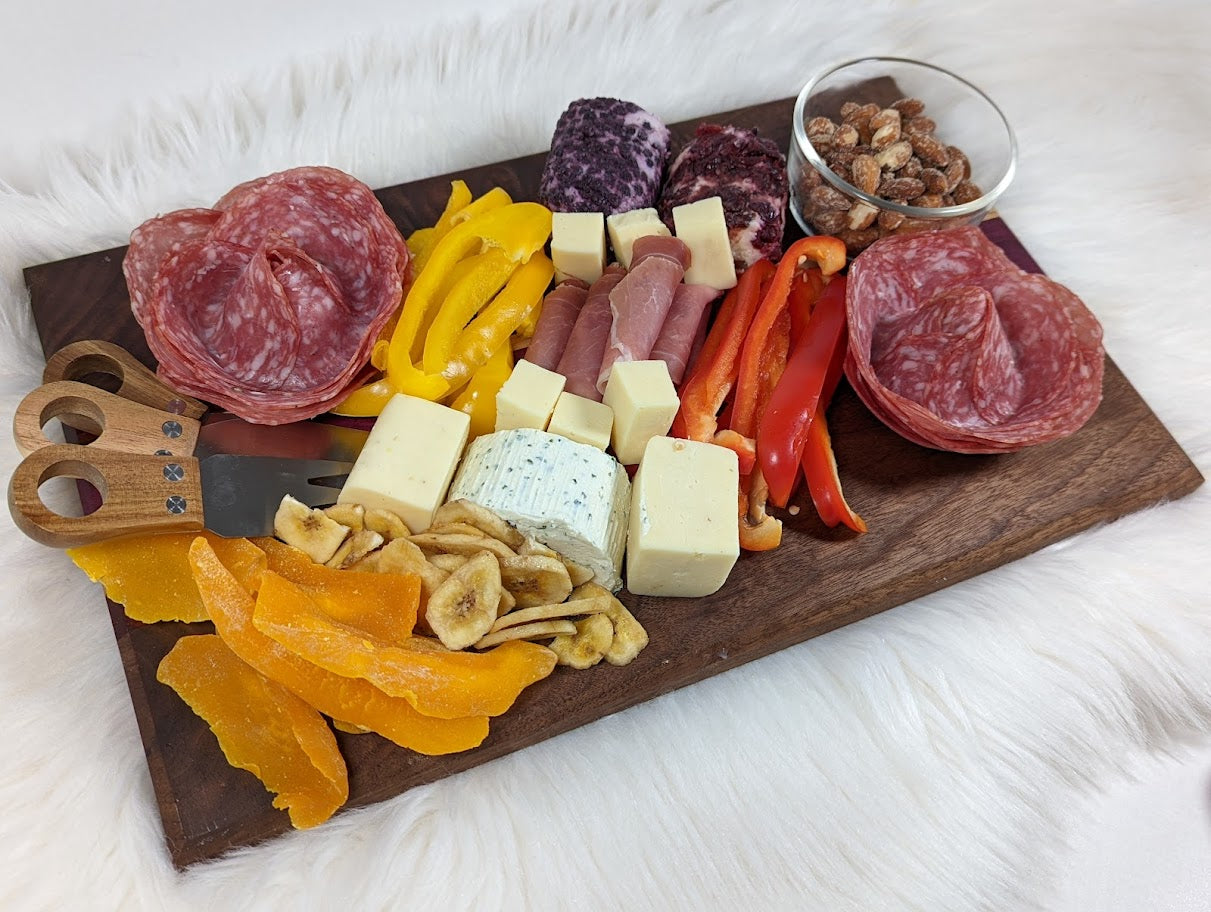 Walnut, Padauk, Purple Heart, and Maple accent – chopxchop